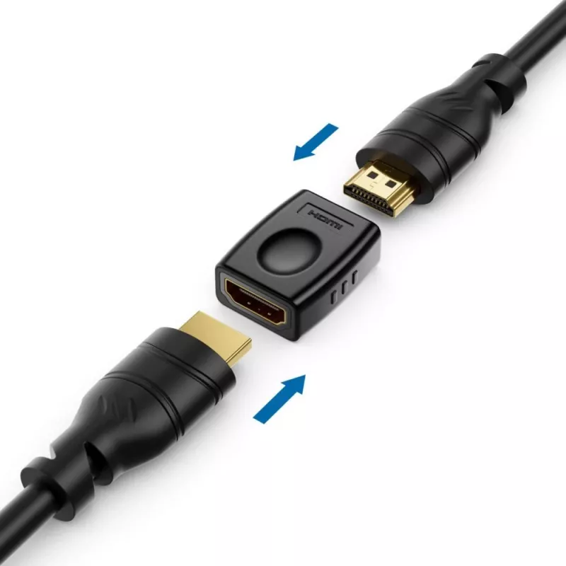 Techly IADAP-HDMI-F/F lyties keitiklis, juodas