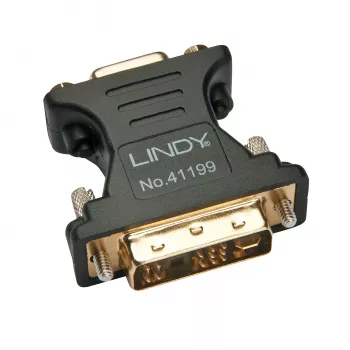 Lindy DVI-A (vyriška) į VGA (moteriška) adapteris, juodas