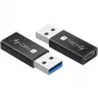 USB lizdo keitiklis Techly IADAP USB3-AFT USB A į USB C juodas