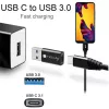 USB lizdo keitiklis Techly IADAP USB3-AFT USB A į USB C juodas