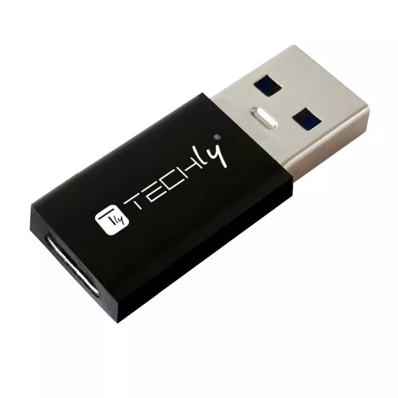 USB lizdo keitiklis Techly IADAP USB3-AFT USB A į USB C juodas