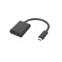 Microconnect USB3.1CPD35MM USB 3.2 Gen 1 Type-C garso adapteris su 3,5 mm lizdu ir įkrovimo palaikymu, juodas