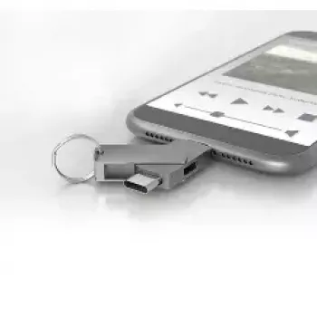 Adapteris Terratec 272986 USB Type-C / USB Type-C / Micro-USB, sidabrinis