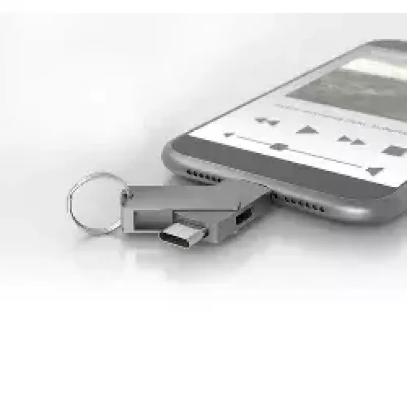 Adapteris Terratec 272986 USB Type-C / USB Type-C / Micro-USB, sidabrinis