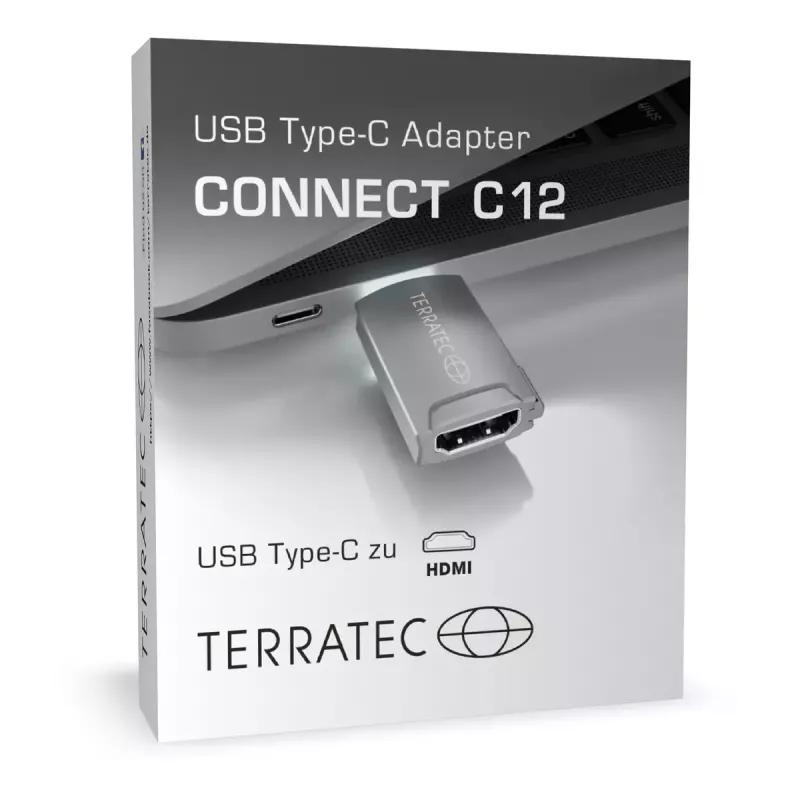 Jungtis Terratec CONNECT C12 USB Type-C HDMI pilka