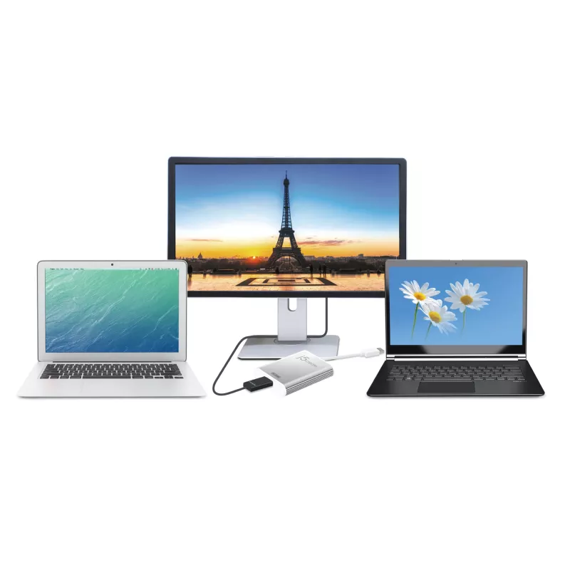 j5create JUA354 USB 3.0 į 4K HDMI vaizdo adapteris, sidabrinis
