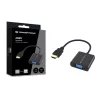 Conceptronic ABBY20B HDMI į VGA adapteris, 0,25 m, HDMI A tipo (standartinis), VGA (D-Sub), kištukas, lizdas, tiesus