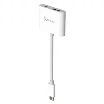 j5create JCA152 USB-C į 4K HDMI adapteris su Power Delivery, juodas