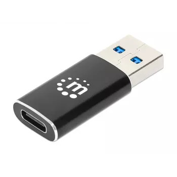 Manhattan USB-C į USB-A adapteris, moteriškas į vyrišką, 10 Gbps (USB 3.2 Gen2), juodas, viso gyvenimo garantija