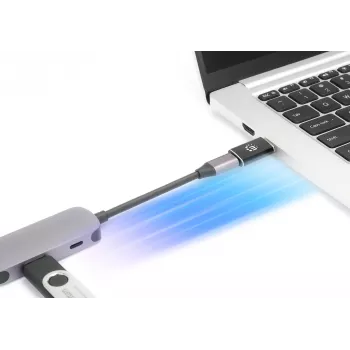 Manhattan USB-C į USB-A adapteris, moteriškas į vyrišką, 10 Gbps (USB 3.2 Gen2), juodas, viso gyvenimo garantija