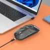 Belaidė pelė Manhattan Transparent Rechargeable USB