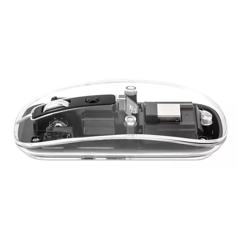 Belaidė pelė Manhattan Transparent Rechargeable USB