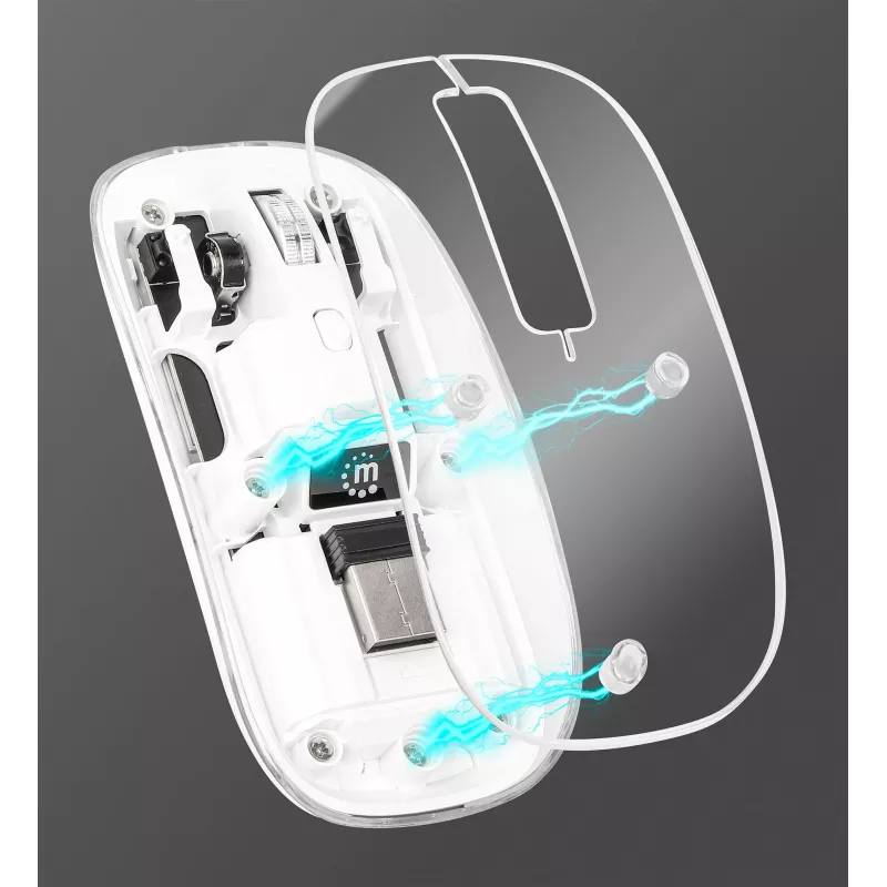 Manhattan Transparent Rechargeable Wireless USB pelė