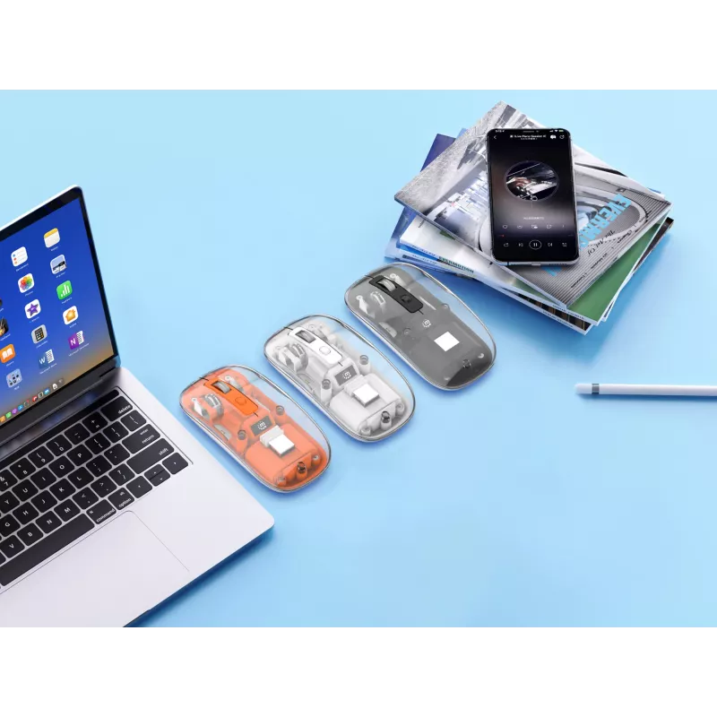 Manhattan Transparent Rechargeable Wireless USB pelė