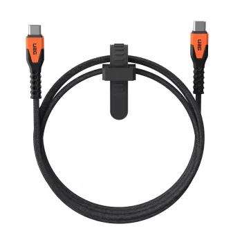 USB-C į USB-C maitinimo laidas Eaton 1,5 m — Kevlar šerdis, USB 2.0, juoda/oranžinė