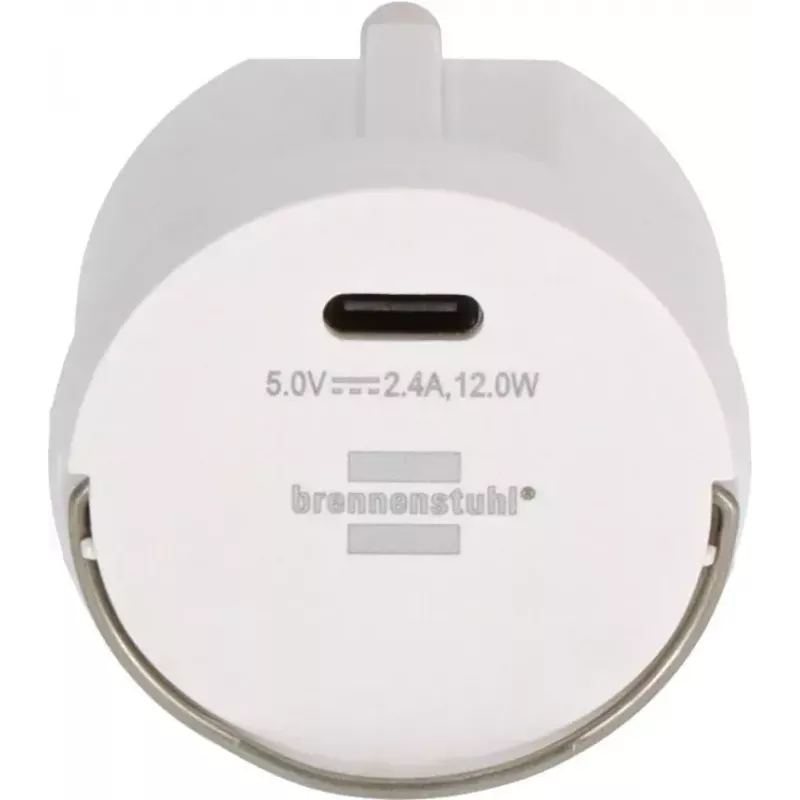Maitinimo adapterio kištukas Type F / Type C Brennenstuhl 1508110010 su USB 2.4A