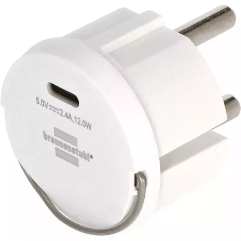 Maitinimo adapterio kištukas Type F / Type C Brennenstuhl 1508110010 su USB 2.4A