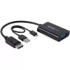 StarTech.com DisplayPort į VGA adapteris su garsu, 0,184 m, 1920 x 1200 pikselių, 1080p, juodas, aktyvus vaizdo keitiklis, 0 - 70 °C