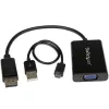 StarTech.com DisplayPort į VGA adapteris su garsu, 0,184 m, 1920 x 1200 pikselių, 1080p, juodas, aktyvus vaizdo keitiklis, 0 - 70 °C