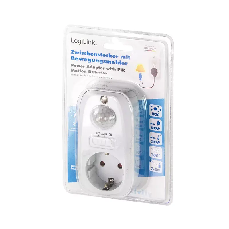 Maitinimo adapteris su judesio jutikliu LogiLink PA0248 Baltas