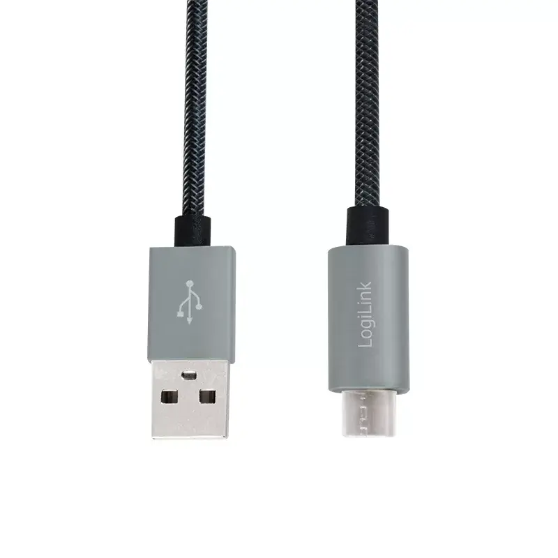 LogiLink CU0132 USB A – Micro-USB A laidas, 1 m, pilkas