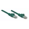 Intellinet tinklo kabelis Cat5e, 0,5 m, žalias, CCA, U/UTP, PVC, RJ45, auksuoti kontaktai, apsauga nuo užkabinimo, su gaubtuvu, visam gyvenimui garantija