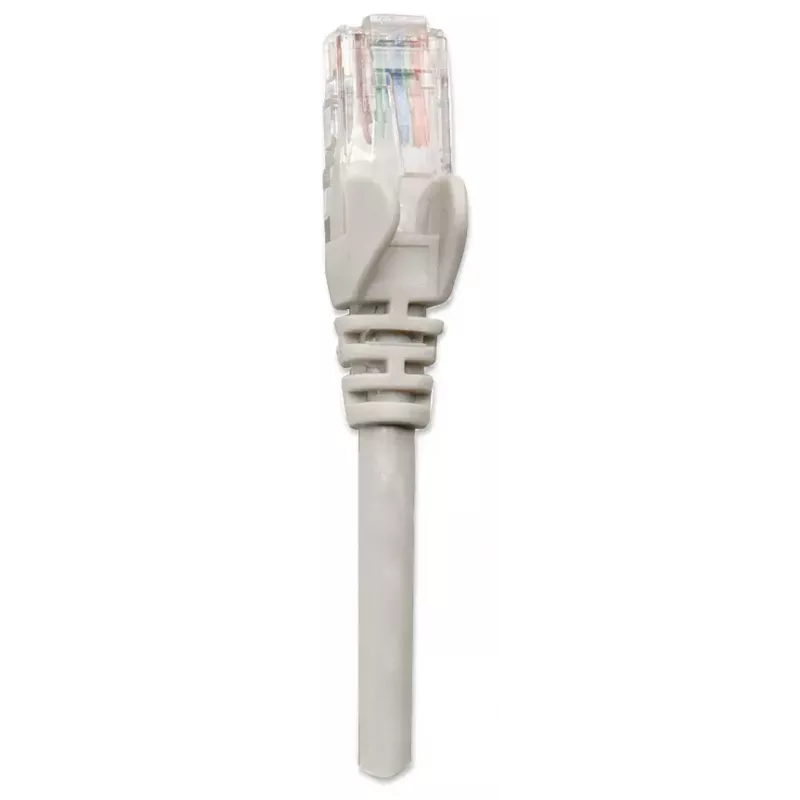 Intellinet tinklo jungiamasis laidas Cat5e, 2 m, pilka, CCA, U/UTP, PVC, RJ45, auksuoti kontaktai, be užkabinimo, su apsauginiu gaubtu, garantija visam laikui