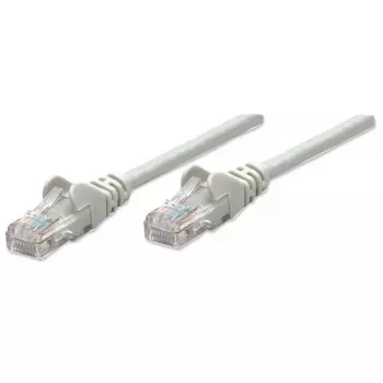 Intellinet tinklo jungiamasis laidas Cat5e, 2 m, pilka, CCA, U/UTP, PVC, RJ45, auksuoti kontaktai, be užkabinimo, su apsauginiu gaubtu, garantija visam laikui