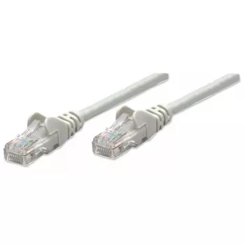 Intellinet tinklo laidas Cat5e, 15 m, pilkas, CCA, U/UTP, PVC, RJ45, auksuoti kontaktai, be užkabinimo, su apsauginiu gaubteliu, garantija visam gyvenimui