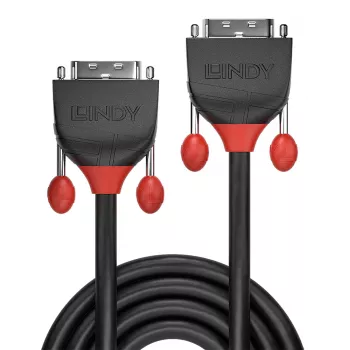 Lindy 5 m DVI-D dvigubos jungties kabelis, juodas, Black Line