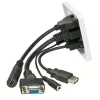 Sieninė jungčių plokštė Lindy Multi AV 60220 HDMI VGA USB A 3.5 mm