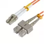 Mikroconnect FIB422001-2 šviesolaidinis kabelis 1 m LC SC Oranžinis