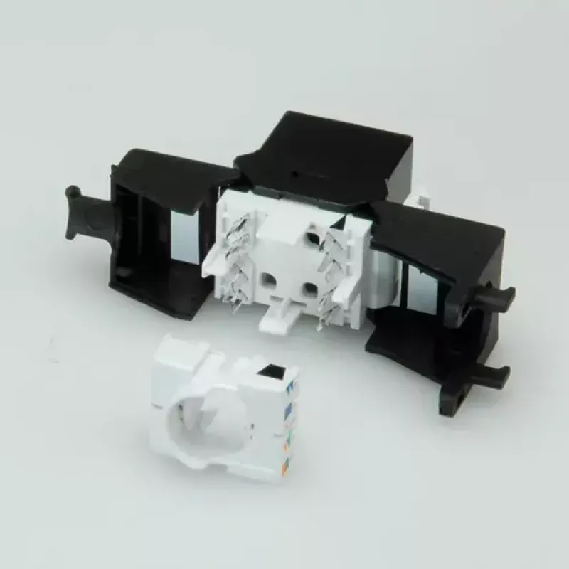 Keystone Jack ROLINE Cat.6a RJ-45 neekranuotas beįrankis SLIM juodas