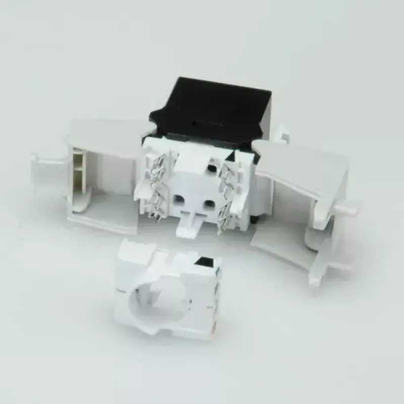 Keystone Jack ROLINE Cat.6/Class E SLIM RJ-45 Neekranuotas Juodas