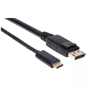 Manhattan USB-C į DisplayPort laidas, 4K@60Hz, 2m, Vyriškas į Vyrišką, Juodas, Neabipusis, Trejų metų garantija