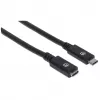 USB-C ilginimo laidas Manhattan 50 cm (vyriškas–moteriškas)