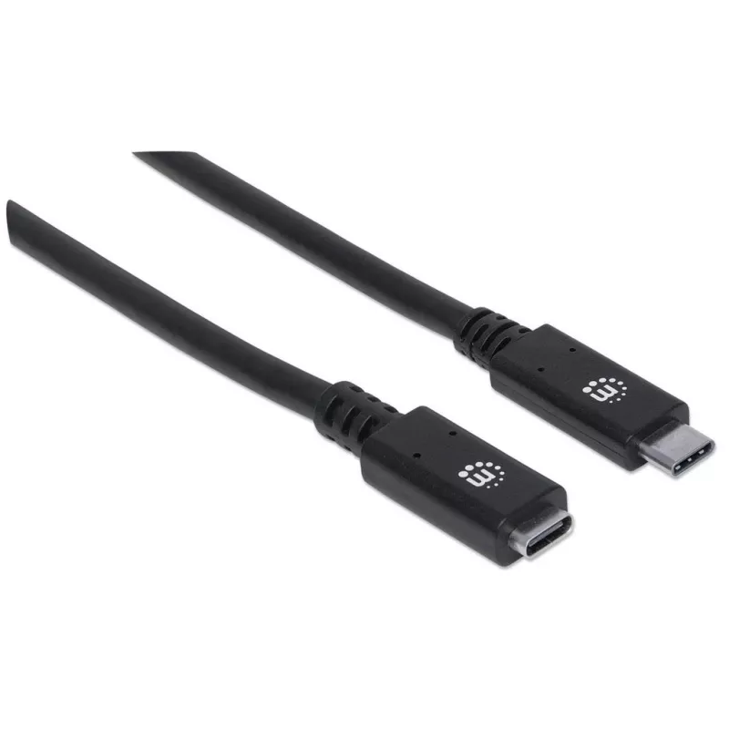 USB-C ilginimo laidas Manhattan 50 cm (vyriškas–moteriškas)