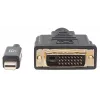 Manhattan Mini DisplayPort 1.2a į DVI-D 24+1 laidas, 1080p@60Hz, 1,8 m, Kištukas į kištuką, Suderinamas su DVI-D, Juodas, Viso gyvenimo garantija
