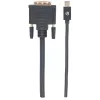 Manhattan Mini DisplayPort 1.2a į DVI-D 24+1 laidas, 1080p@60Hz, 1,8 m, Kištukas į kištuką, Suderinamas su DVI-D, Juodas, Viso gyvenimo garantija