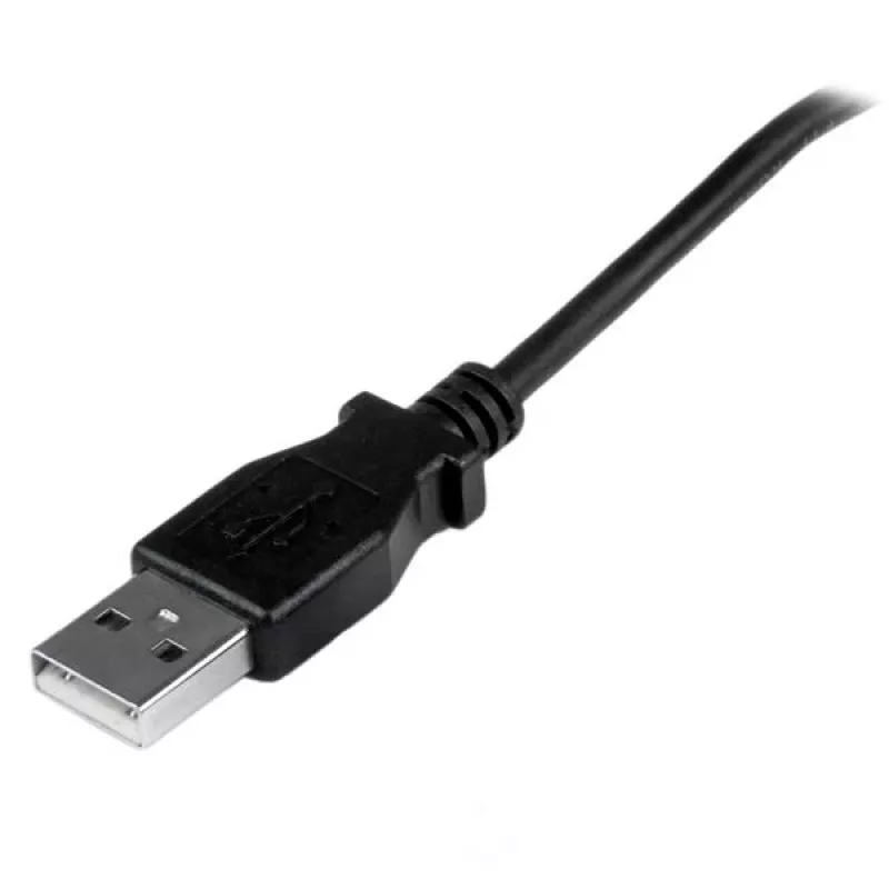 StarTech.com 1 m mikro USB laidas – A į kampuotą Micro B, USB 2.0, juodas