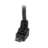 StarTech.com 1 m mikro USB laidas – A į kampuotą Micro B, USB 2.0, juodas