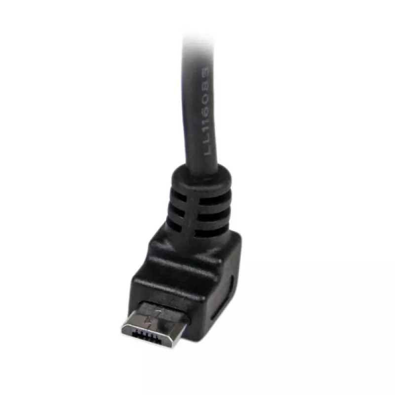 StarTech.com 1 m mikro USB laidas – A į kampuotą Micro B, USB 2.0, juodas