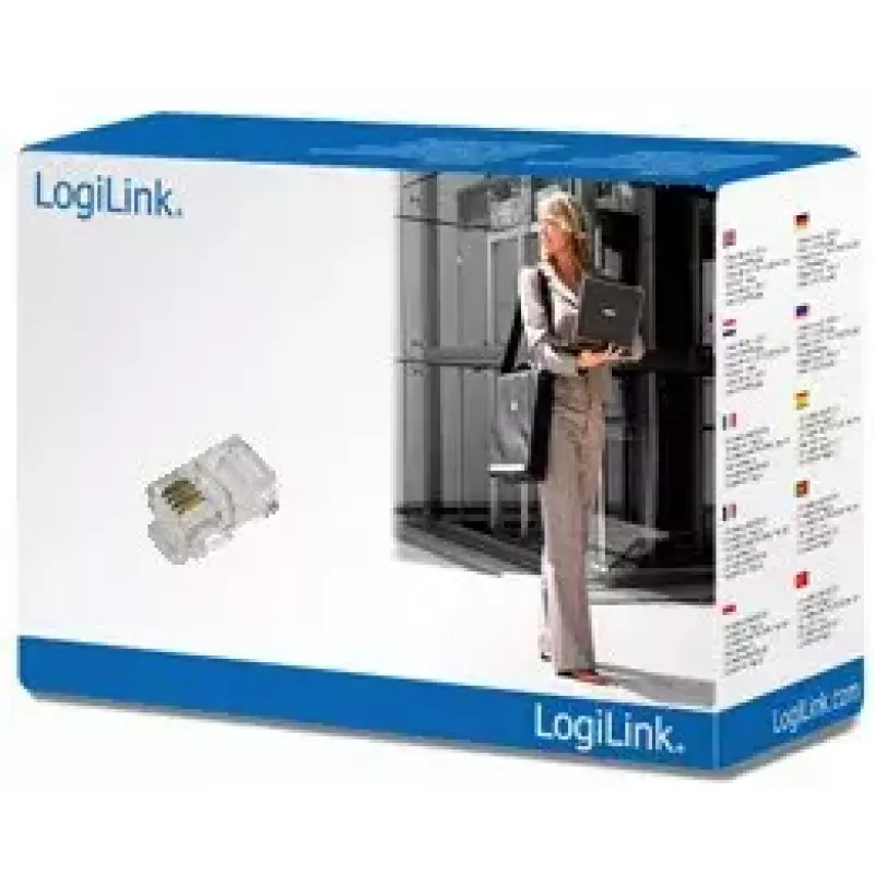RJ10 jungtis LogiLink MP0017 skaidri