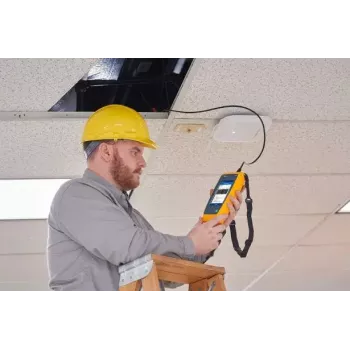 Fluke LinkIQ tinklo testeris juodas mėlynas oranžinis RJ-45 305m