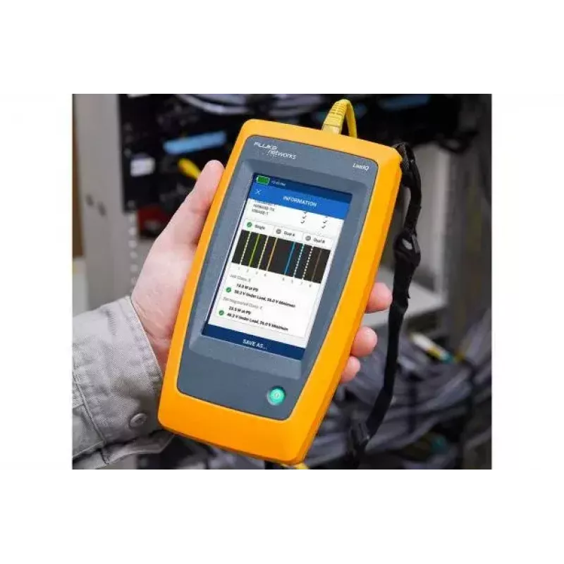 Fluke LinkIQ tinklo testeris juodas mėlynas oranžinis RJ-45 305m