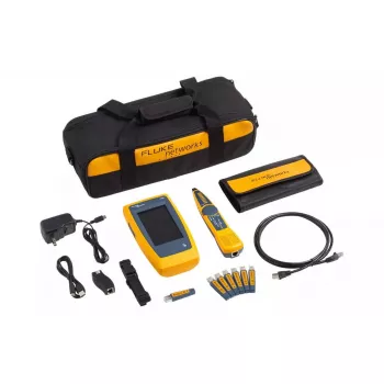 Fluke LinkIQ tinklo testeris juodas mėlynas oranžinis RJ-45 305m