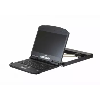 ATEN CL3800NW stovo konsolė 47 cm (18,5 colio) 1920 x 1080 pikselių Metalas, Plastikas Juoda 1U