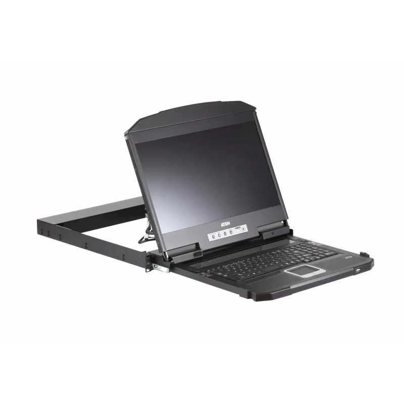 ATEN CL3800NW stovo konsolė 47 cm (18,5 colio) 1920 x 1080 pikselių Metalas, Plastikas Juoda 1U