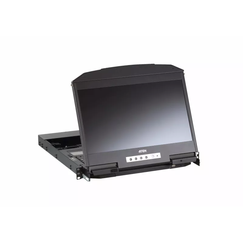 ATEN CL3800NW stovo konsolė 47 cm (18,5 colio) 1920 x 1080 pikselių Metalas, Plastikas Juoda 1U