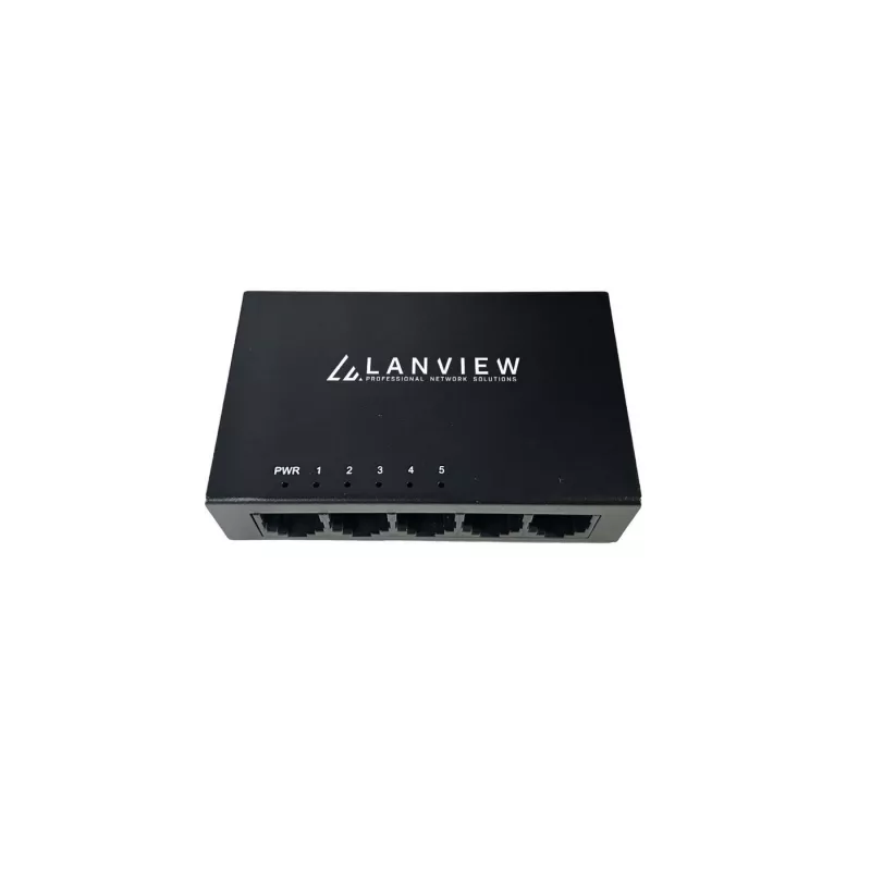 Lanview LVN-DESK-5PORT-1G nevaldomas 5 prievadų Gigabit Ethernet komutatorius